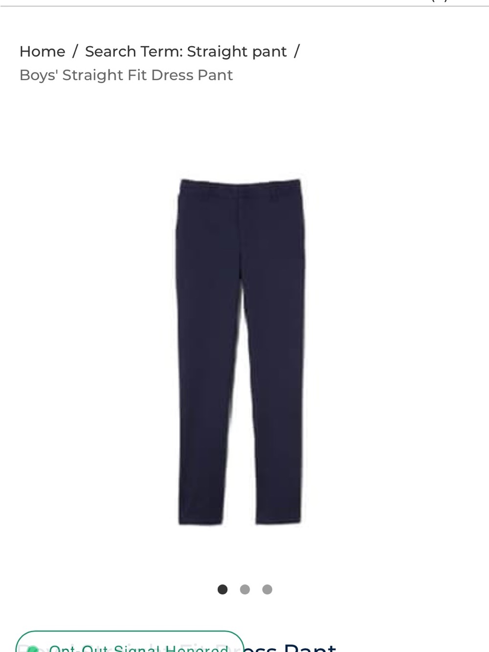 NWT French Toast Boys' Navy Straight Leg Chino pants